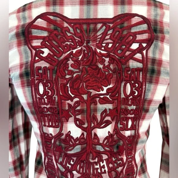 Guess Los Angeles plaid Shirt Women's Sz S
Embroidered Back Western Snap Cowgirl - Picture 4 of 6